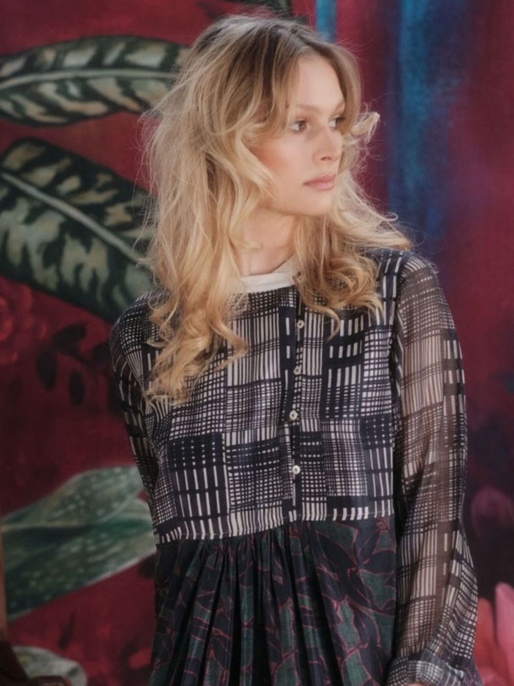 TRACES OF ME Poem Silver Symphony Silk Blend Dress One Size VGUC